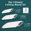 imageCutting Boards for Kitchen  BPAFree Chopping Board  Different Sizes ampamp Non Slip Handles  Reversible Large Cutting Board Set  Unique Gifts for Cooks Who Have Everything  3Pack Navy BlueGray