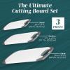imageCutting Boards for Kitchen  BPAFree Chopping Board  Different Sizes ampamp Non Slip Handles  Reversible Large Cutting Board Set  Unique Gifts for Cooks Who Have Everything  3Pack Navy BlueRed